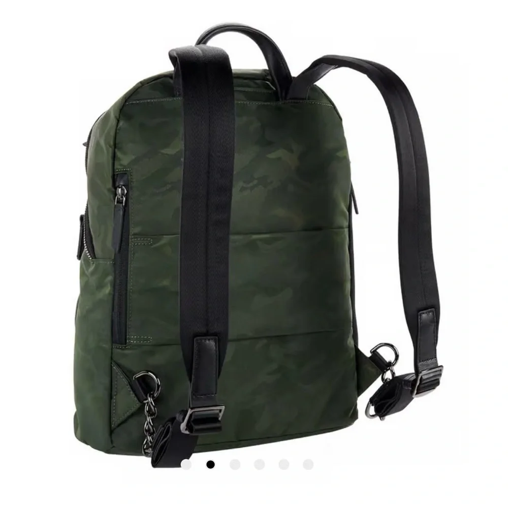 Rare Tumi Voyageur Studded Hagen Backpack in Green/Forest Camo Black Hardware